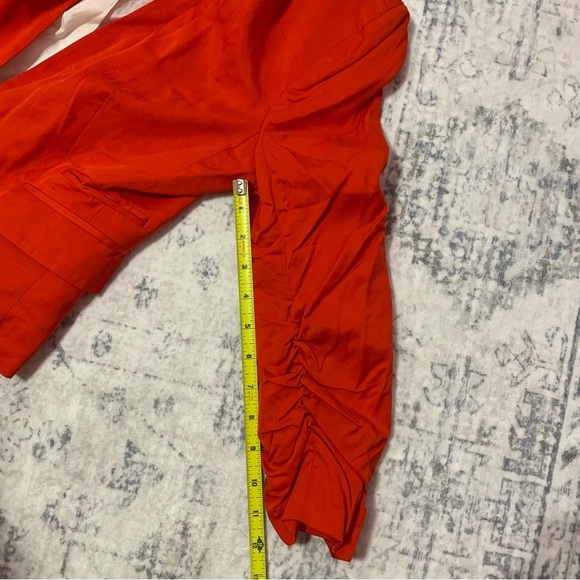 VTG Bebe Red Open Front Blazer Jacket Size 2 - Picture 10 of 14